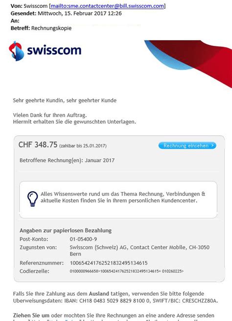 Vorsicht Bei Phishing Mails Mit Swisscom Als Absender