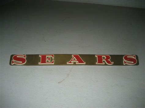 Vintage Sears Nameplate Logo Badge Placard sign emblem Plaque | #3842604267