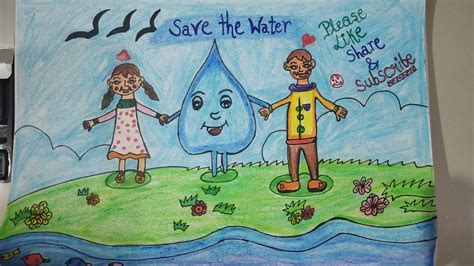 How To Draw Save Water Poster Step By Step In Easy Way Save Water