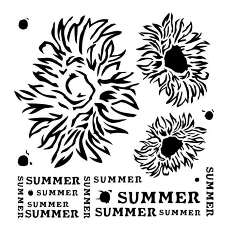 13 Arts Stencil End Of Summer Summer Flowers Thats Crafty