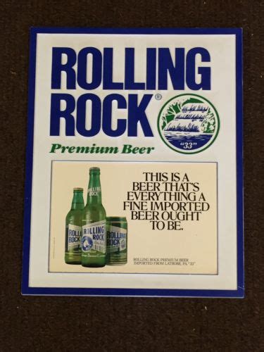 Rolling Rock 33 Vintage Beer Sign Easel Stand Up Antique Price Guide