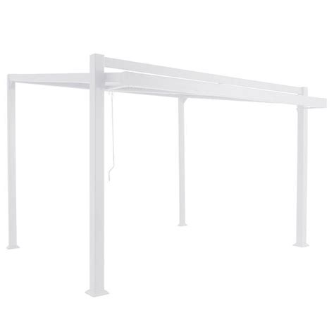 Pergola Bioclimatique Adoss E Naterial Odyssea Persea Aluminium Blanc