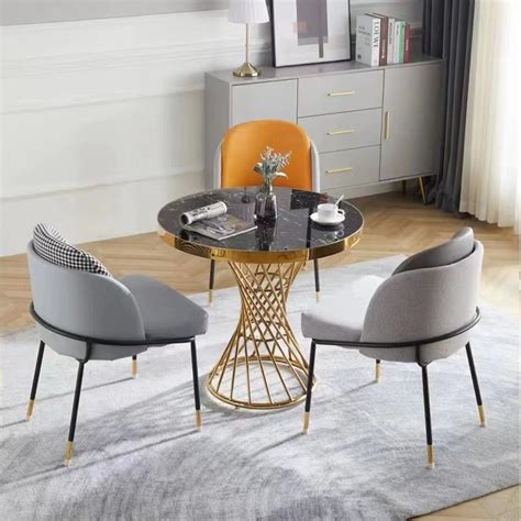 Light Luxury Dining Chair Bar Milk Tea Nine Oclock Reception Table