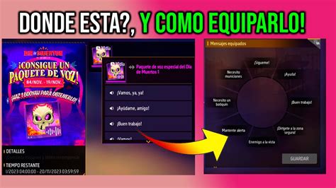 Como Equipar El Paquete De Voz Dia De Muertos En Free Fire Nuevo Evento