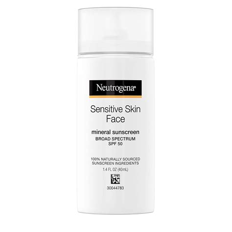 Neutrogena Sensitive Skin Face Sunscreen SPF 50 | 1.4 Ounce ...