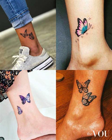 Butterfly Tattoos On Ankle