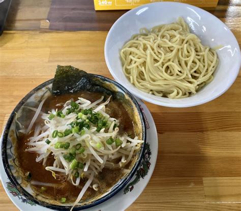 らーめん萬亀＠秋田県秋田市山王にて辛いつけめん濃厚醤油をオーダー！並でもボリューム満点な濃厚豚骨魚介系の辛旨な逸品♪ 秋田・筋肉酒店の