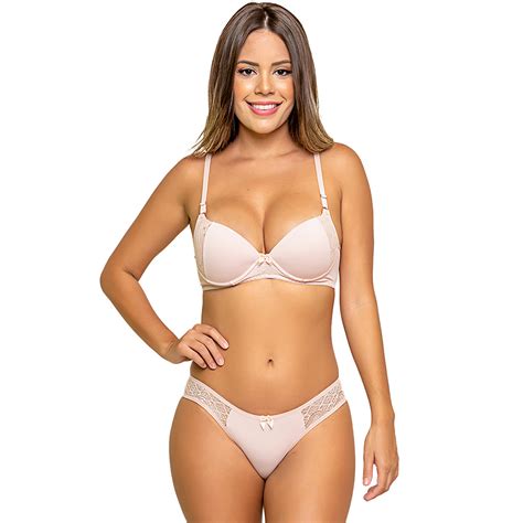 Conjunto Calcinha Tanga Renda Lateral E Sutiã Dy Any