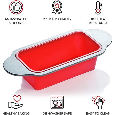 Pcs Professional Non Stick Silicone Baking Pans Set Square 60 Off