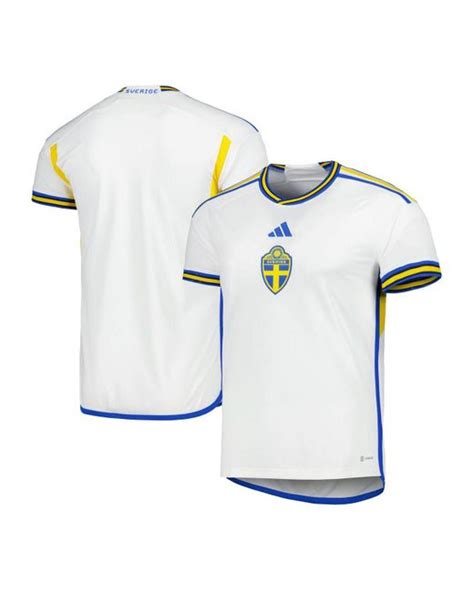 Adidas White Sweden National Team 202223 Away Replica Jersey In Blue