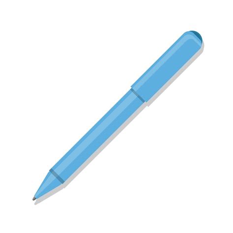 Premium Vector Stationery Blue Ballpoint Pen Cartoon Illustration