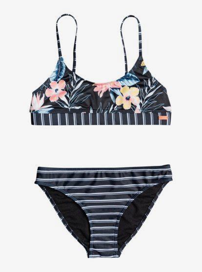 Flowers Addict Ensemble De Bikini Bralette Pour Fille Ans Roxy