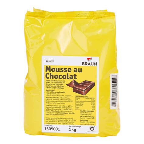 1KG BRAUN CHOCOLATE MOUSSE H Southern Cross Supplies Sydney Australia