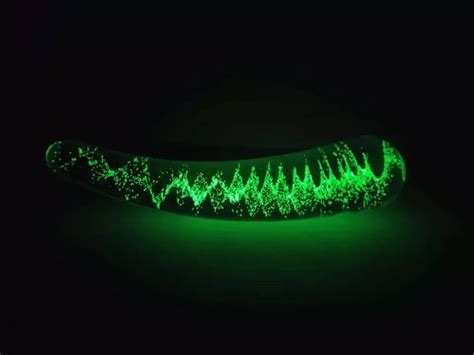 Glow In The Dark Glass Dildo Etsy Uk