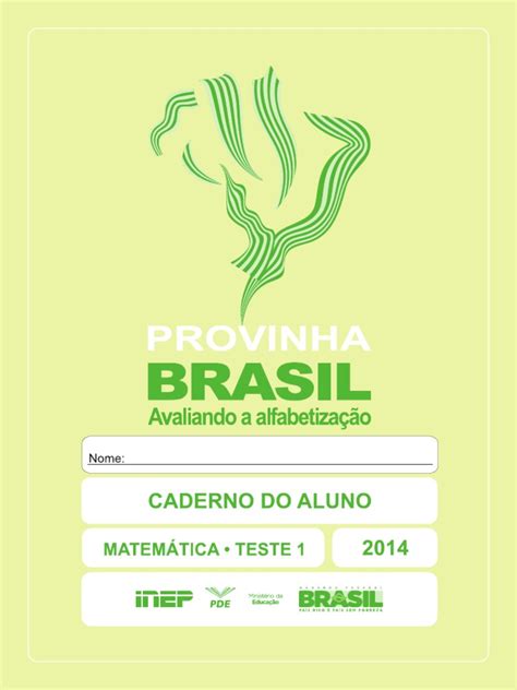 PDF Provinha Brasil 1 2014 Caderno Aluno Matematica DOKUMEN TIPS