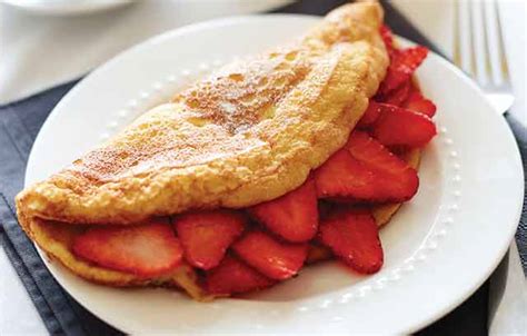 Sweet Soufflé Omelette With Strawberries Recipe Recipes From Ocado