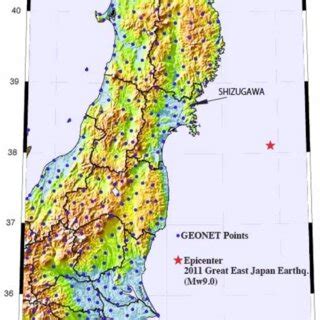 Map of observation stations of GEONET. | Download Scientific Diagram