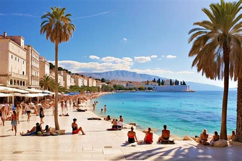 Premium Photo | Split beach Croatia art culture travel