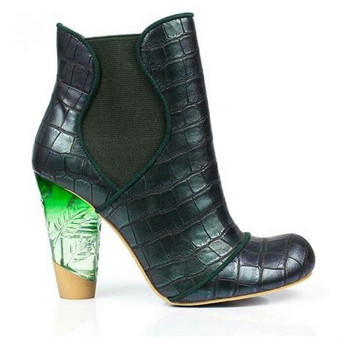 Irregular Choice Mind Games Dark Green Boots