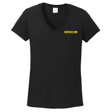 Dollar General Employee Tees Womens V Neck Cotton Tee