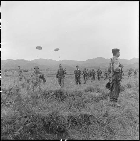 Downwind assembly point of 6e BPC(Colonial Parachute Batallion after ...