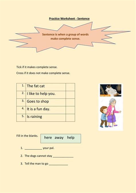 Basic Sentence Interactive Worksheet Live Worksheets