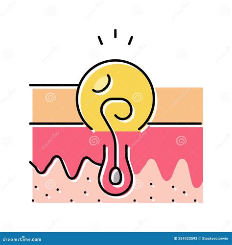 Infection From Ingrown Hair Color Icon Vector Illustration Stock Vector