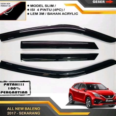 Promo Talang Pintu Mobil Alnew Baleno Model Slim Cembung