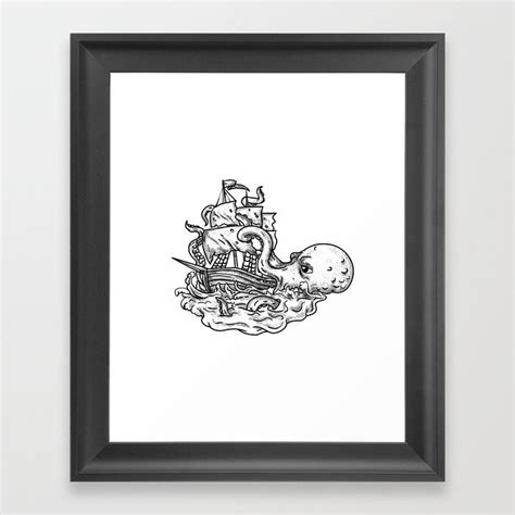 Octopus And Ship Tattoo Drawings