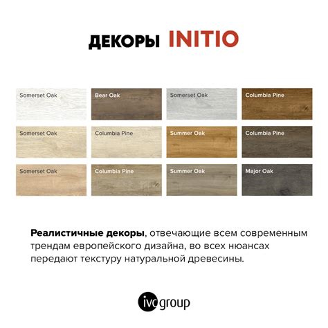 Кварц-виниловая плитка IVC Group INITIO Bear Oak 246 IN-246, 31 класс ...