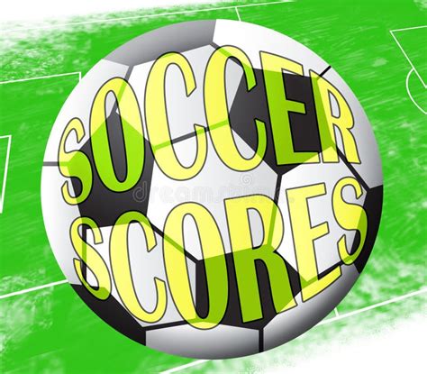 Soccer Scores Means Football Results 3d Illustration Stock Illustration