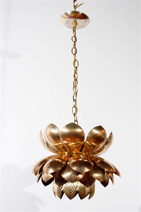 Brass Lotus Pendant For Sale At 1stdibs