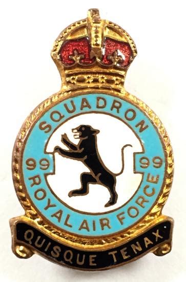 Sally Bosleys Badge Shop Raf No 99 Squadron Royal Air Force Badge