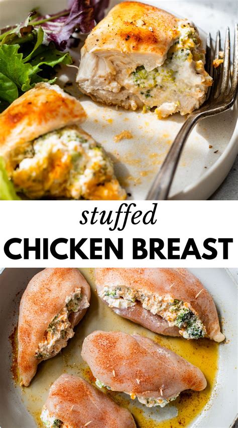 Broccoli Cheddar Stuffed Chicken Breast The Almond Eater