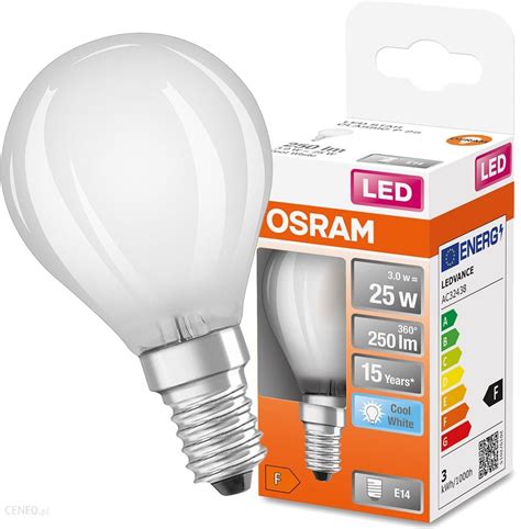 Osram Żarówka Led E14 P45 3w 25w 250lm 4000k Neutralna 300° Star