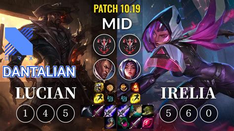 DRX Dantalian Lucian Vs Irelia Mid KR Patch 10 19 YouTube