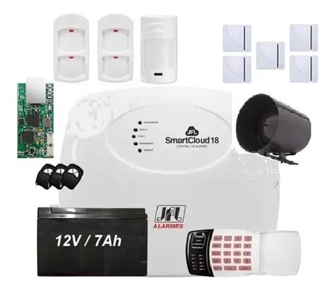 Kit Alarme Jfl Smart Cloud Sensores Jfl Completo Parcelamento