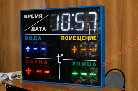 Электронное табло для бассейна от компании производителя Шпиль