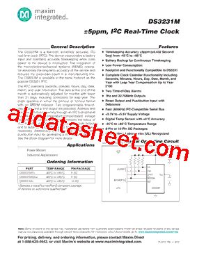 DS3231M Datasheet(PDF) - Maxim Integrated Products