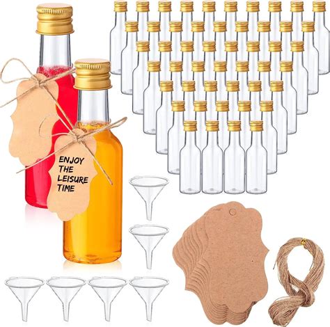 100PACK-Mini-Liquor-Bottles-Set1-7oz-Airtight-Plastic-Spirit-Bottles ...