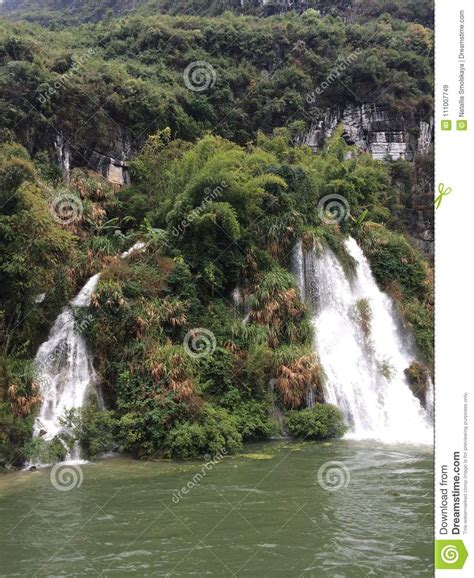 Waterfall in Guilin stock image. Image of trip, river - 111007749