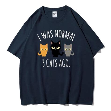 Camiseta Con Estampado De I Was Normal 3 Cats Ago Para Hombre Ropa De