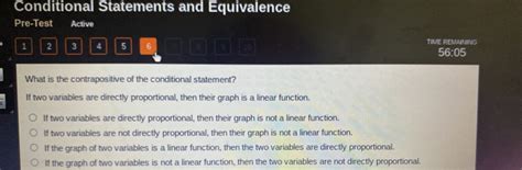 Solved Conditional Statements And Equivalence Pre Test Active Time