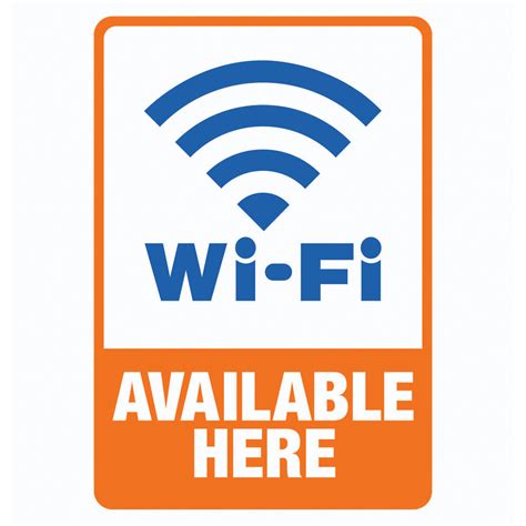 Cosco Wi Fi AVAILABLE HERE Sign Shop WebstaurantStore