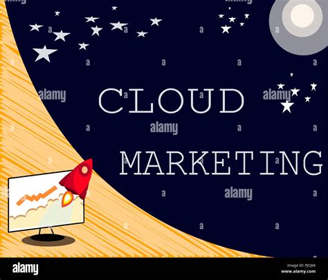 Signo de texto mostrando Cloud Marketing El proceso fotográfico