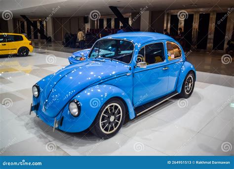 Blue Volkswagen Beetle In Car Show Editorial Stock Photo Image Of