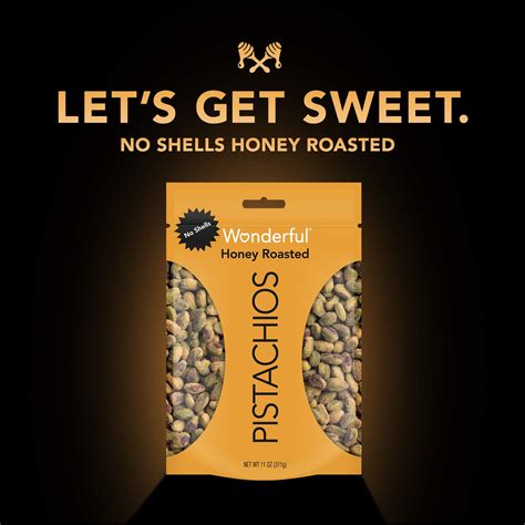 Wonderful Pistachios Sin cáscaras tostadas con miel 11 onzas Yaxa