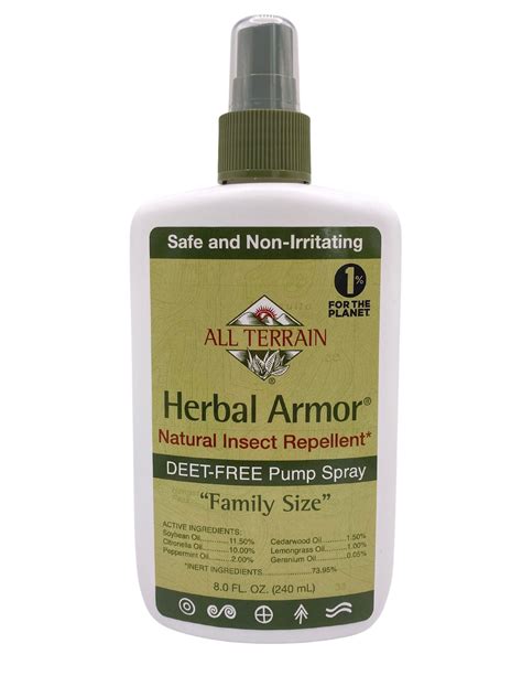 Herbal Armor® Deet Free Natural Insect Repellent Pump Spray 8oz All Terrain