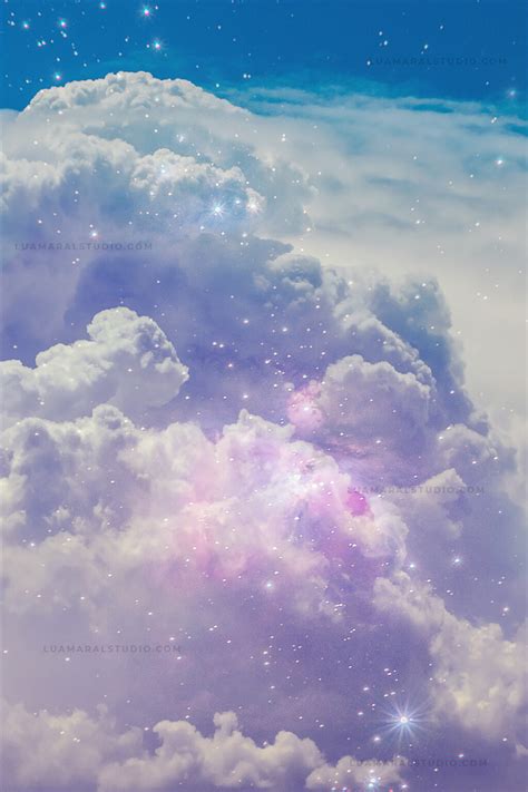 Aesthetic sky with purple clouds and stars ⋆ The Aesthetic Shop