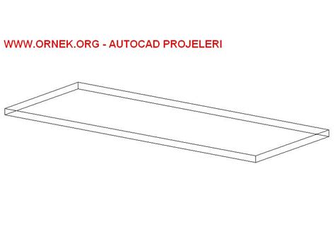 Proje Sitesi 3 Boyutlu Tekli Raf Tahtası Autocad Projesi